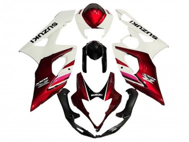 Carenados Moto Suzuki GSXR 1000 2005-2006 - Blanco Rojo Caramelo Negro