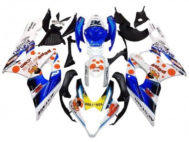 Carenados Moto Suzuki GSXR 1000 2005-2006 - Blanco Azul Naranja Amarillo Dark Dog