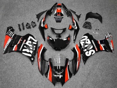 Carenados Moto Suzuki GSXR1000 2017-2024 - Negro Rojo Blanco Raya