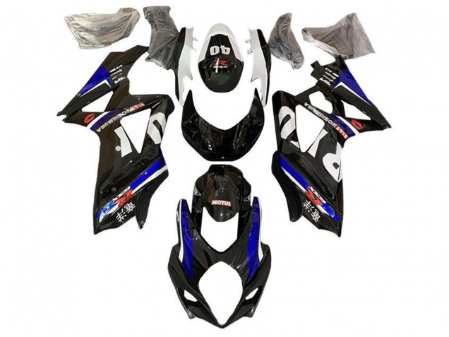 Carenados Moto Suzuki GSXR 1000 2007-2008 - Negro Blanco Azul Yoshimura