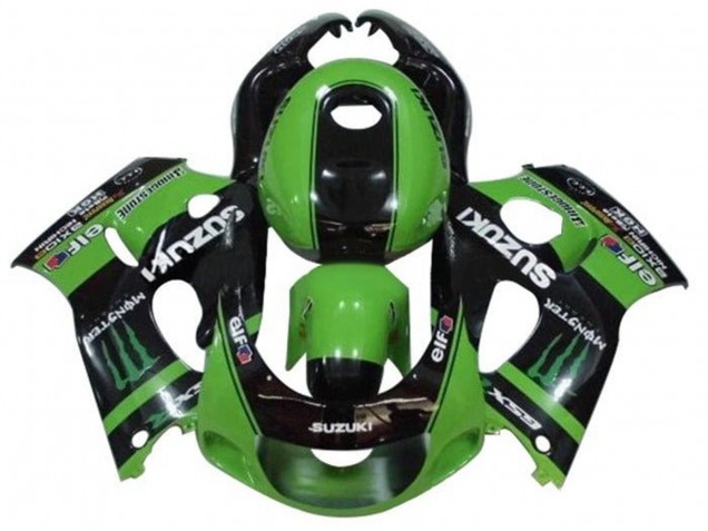 Carenados Moto Suzuki GSXR 600 / GSXR 750 1996-2000 - Verde Negro Monstruo