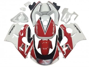 Carenados Moto Suzuki GSXR 600 / GSXR 750 1996-2000 - Rojo Blanco Negro Raya