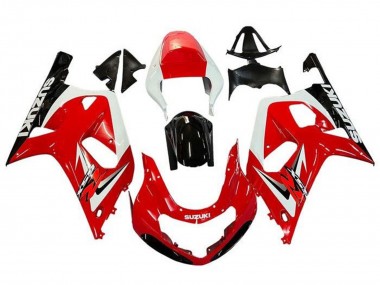 Carenados Moto Suzuki GSXR 600 / GSXR 750 2001-2003 - Rojo Blanco Negro Brillante