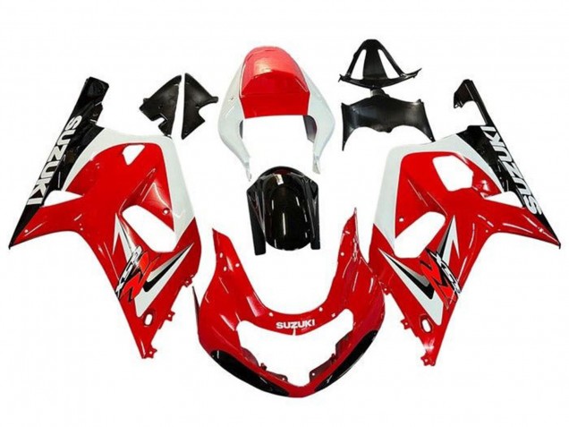 Carenados Moto Suzuki GSXR 600 / GSXR 750 2001-2003 - Rojo Blanco Negro Brillante