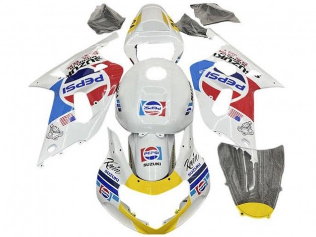 Carenados Moto Suzuki GSXR 600 / GSXR 750 2001-2003 - Blanco Azul Rojo Amarillo Pepsi