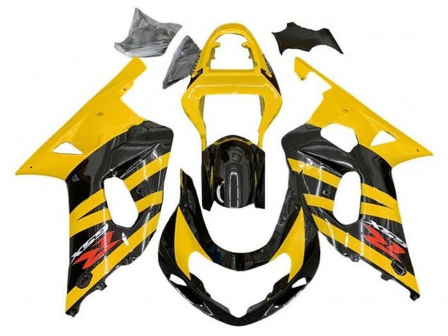 Carenados Moto Suzuki GSXR 600 / GSXR 750 2001-2003 - Amarillo Negro Raya Rojo