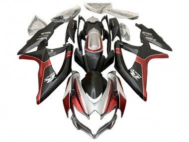Carenados Moto Suzuki GSXR 600 / GSXR 750 2008-2010 - Plata Rojo Negro Mate