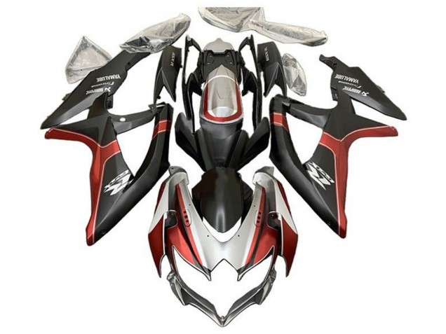 Carenados Moto Suzuki GSXR 600 / GSXR 750 2008-2010 - Plata Rojo Negro Mate
