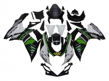 Carenados Moto Suzuki GSXR 600 / GSXR 750 2011-2024 - Blanco Verde Negro Monstruo 46