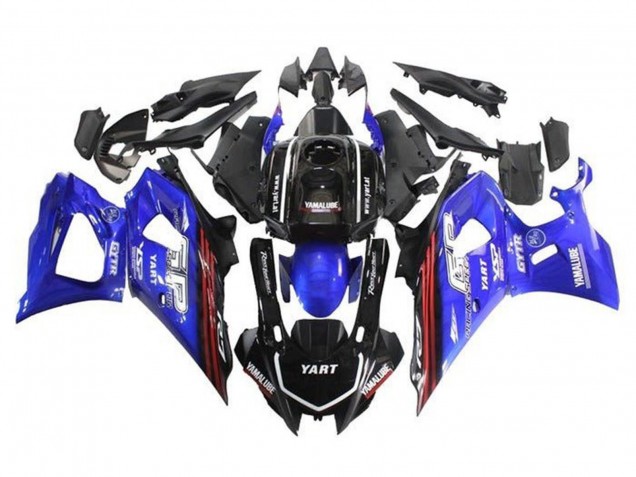 Carenados Moto Yamaha YZF R7 2021-2024 - Negro Azul Rojo Raya
