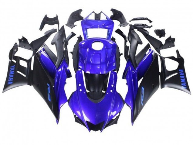 Carenados Moto Yamaha YZF R3/R25 2019-2021 - Azul Negro Mate
