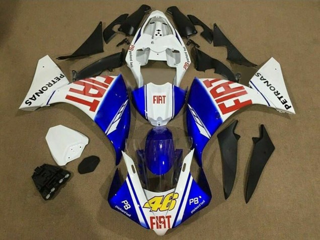 Carenados Moto Yamaha YZF 1000 R1 2009-2011 - Blanco Azul Rojo Fiat Petronas