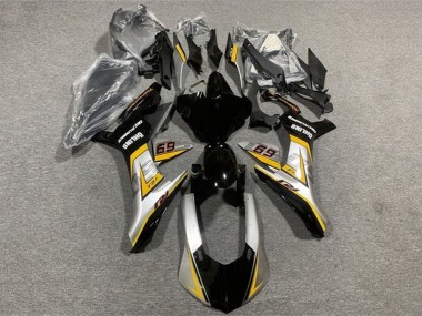 Carenados Moto Yamaha YZF 1000 R1 2015-2019 - Plata Amarillo Negro Brillante
