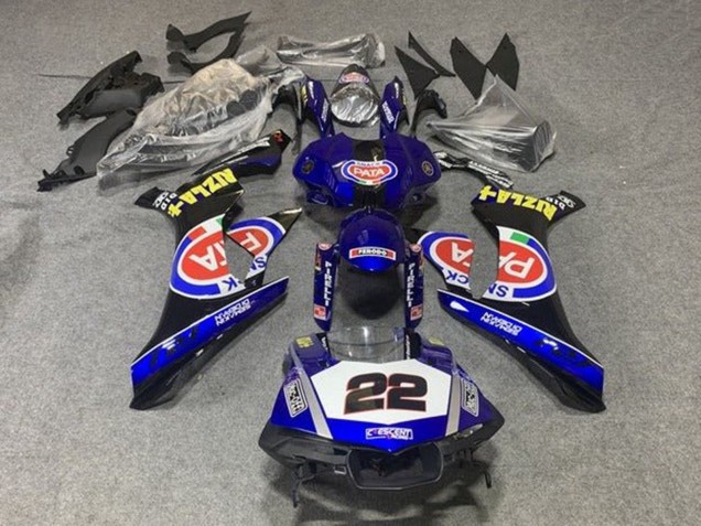 Carenados Moto Yamaha YZF 1000 R1 2015-2019 - Azul Blanco Negro Rojo Pata 22