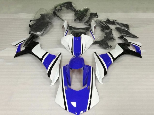 Carenado Moto Yamaha YZF 1000 R1 2015-2019 - Blanco Azul Negro