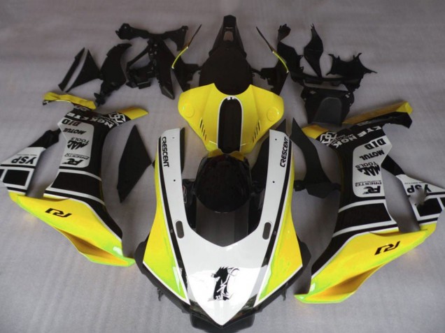 Carenados Moto Yamaha YZF 1000 R1 2015-2019 - Amarillo Blanco Negro