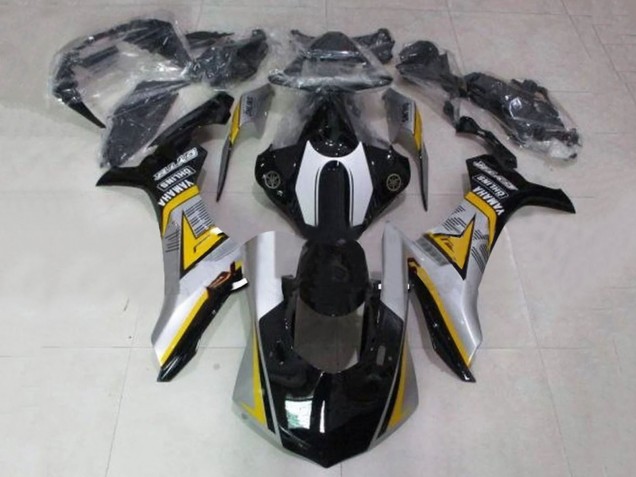 Carenado Moto Yamaha YZF 1000 R1 2020-2025 - Plata Amarillo Negro Brillante