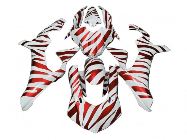 Carenados Moto Yamaha YZF 1000 R1 2020-2025 - Blanco Rojo Cebra
