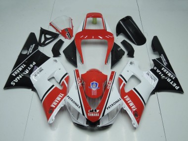 Carenados Moto Yamaha YZF 1000 R1 1998-1999 - Rojo Blanco Negro Brillante Petronas Yamalube