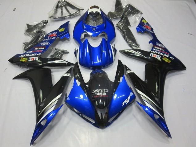 Carenados Moto Yamaha YZF 1000 R1 2004-2006 - Azul Blanco Plata Negro GYTR Yamalube Dunlop