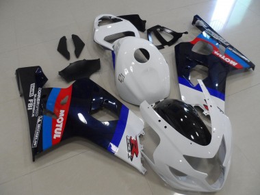 Carenados Moto Suzuki GSXR 600 / GSXR 750 2004-2005 - Blanco Azul Rojo Negro Motul