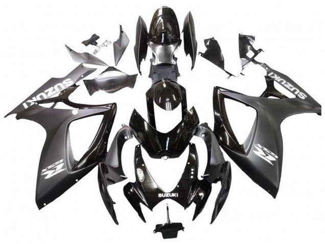 Carenados Moto Suzuki GSXR 600 / GSXR 750 2006-2007 - Negro Mate Negro Brillante Blanco