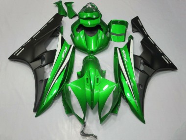 Carenados Moto Yamaha YZF R6 2006-2007 - Verde Blanco Negro Mate