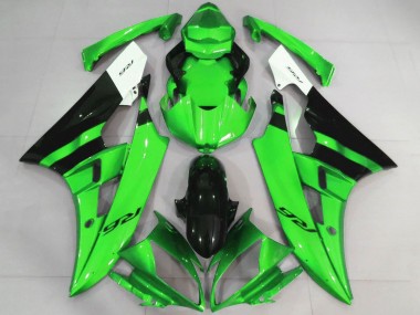 Carenados Moto Yamaha YZF R6 2006-2007 - Blanco Verde Negro Brillante