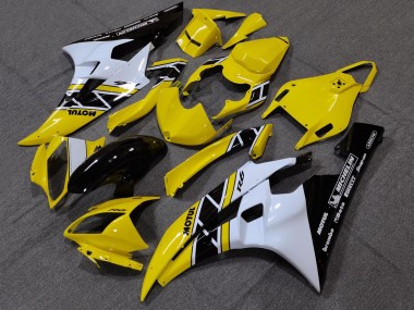 Carenados Moto Yamaha YZF R6 2006-2007 - Amarillo Blanco Negro Brillante Motul Michelin