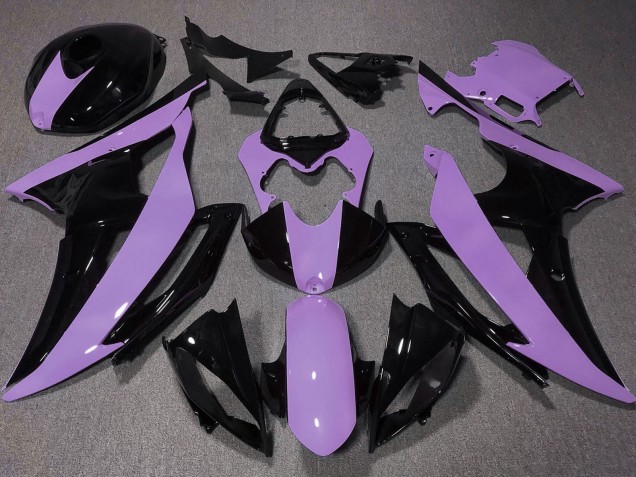 Carenado Moto Yamaha YZF R6 2008-2016 - Púrpura Negro Brillante