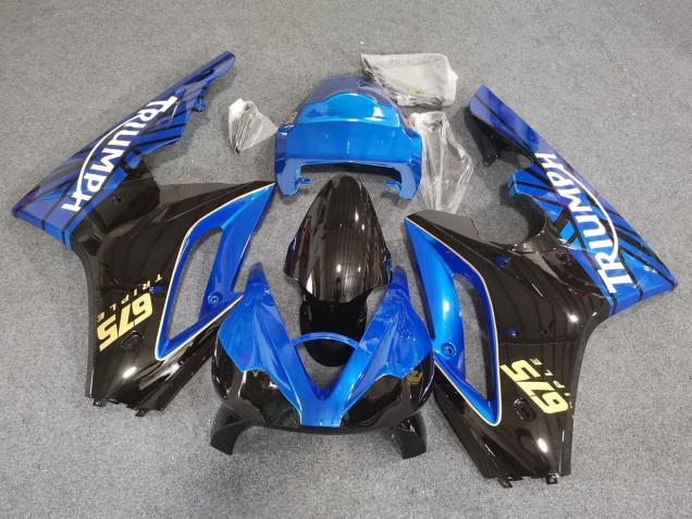 Carenados Moto Triumph Daytona 675 Triple 2006-2008 - Azul Negro Brillante Carrera