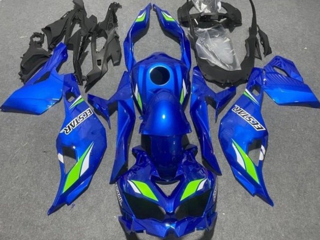 Carenados Moto Kawasaki ZX4R ZX-4RR 2019-2025 - Azul Verde Ecstar