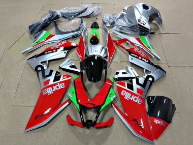 Carenados Moto Aprilia RS4 50 125 2012-2018 - Plata Rojo Verde Negro Brillante