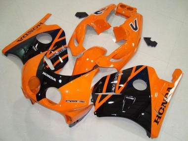 Carenados Moto Honda CBR250RR MC22 1990-1998 - Naranja Negro Brillante