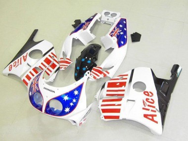 Carenados Moto Honda CBR250RR MC22 1990-1998 - Blanco Rojo Azul Star Alice