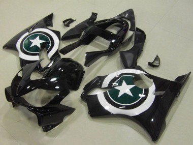 Carenados Moto Honda CBR600 F4i 2001-2003 - Blanco Negro Brillante Estrella