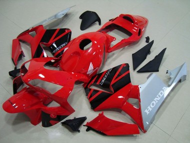 Carenados Moto Honda CBR600RR 2003-2004 - Rojo Plata Negro Brillante