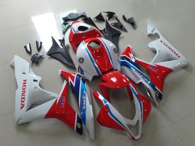 Carenados Moto Honda CBR600RR 2007-2008 - Blanco Rojo Azul Claro HRC