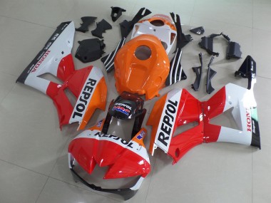 Kits Carenado Moto Honda CBR600RR 2013-2023 - Naranja Blanco Rojo Negro Brillante Repsol