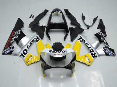 Carenado Moto Honda CBR900RR 929 2000-2001 - Amarillo Plata Negro Brillante Repsol