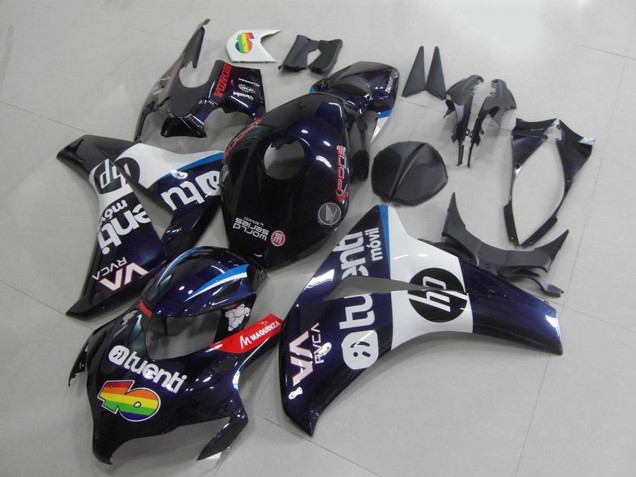 Carenados Moto Honda CBR1000RR 2008-2011 - Azul Oscuro Blanco Rojo Tuenli HP
