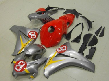 Carenados Moto Honda CBR1000RR 2008-2011 - Plata Rojo Amarillo 8