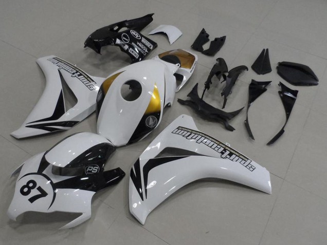 Carenados Moto Honda CBR1000RR 2008-2011 - Blanco Oro Negro Brillante 87