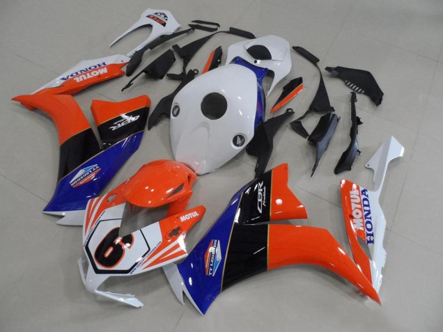 Carenados Moto Honda CBR1000RR 2012-2016 - Blanco Azul Naranja Negro Brillante TT Legends 6