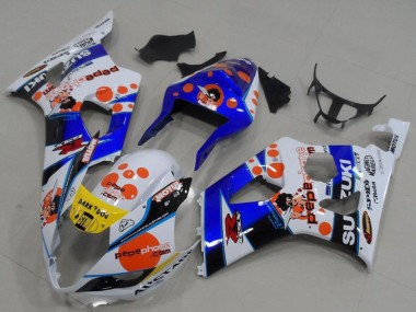 Carenados Moto Suzuki GSXR 1000 2003-2004 - Blanco Azul Rojo Amarillo Pepe Phone