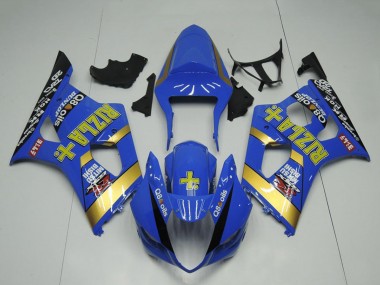 Carenado Moto Suzuki GSXR 1000 2003-2004 - Azul Oro Negro Rizla