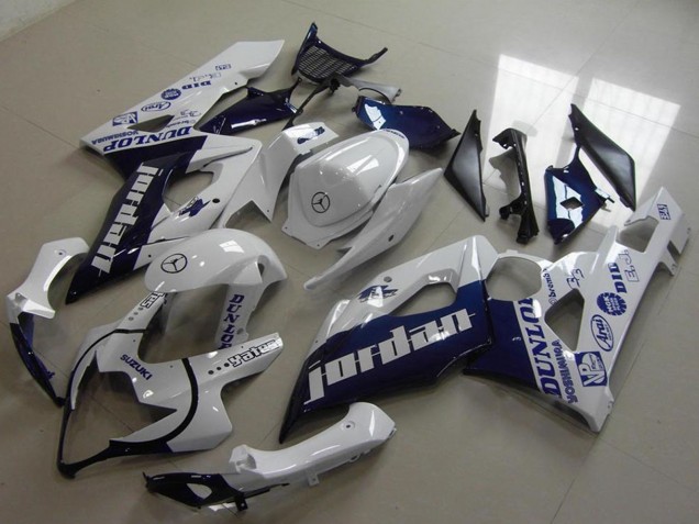 Carenados Moto Suzuki GSXR 1000 2005-2006 - Blanco Azul Oscuro Jordan