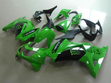 Carenados Moto Kawasaki ZX250R 2008-2012 - Verde Negro Brillante Monstruo