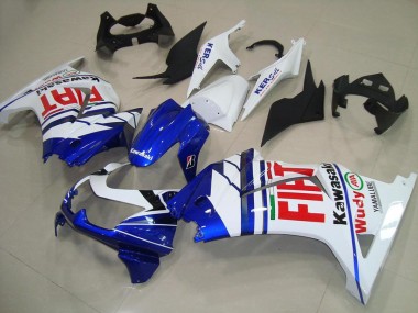 Carenados Moto Kawasaki ZX250R 2008-2012 - Blanco Azul Rojo Fiat