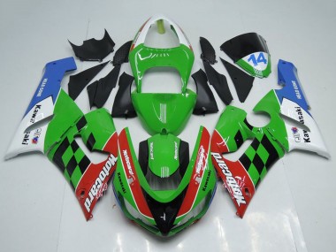 Carenados Moto Kawasaki ZX6R 2005-2006 - Blanco Verde Rojo Azul Negro Motocard